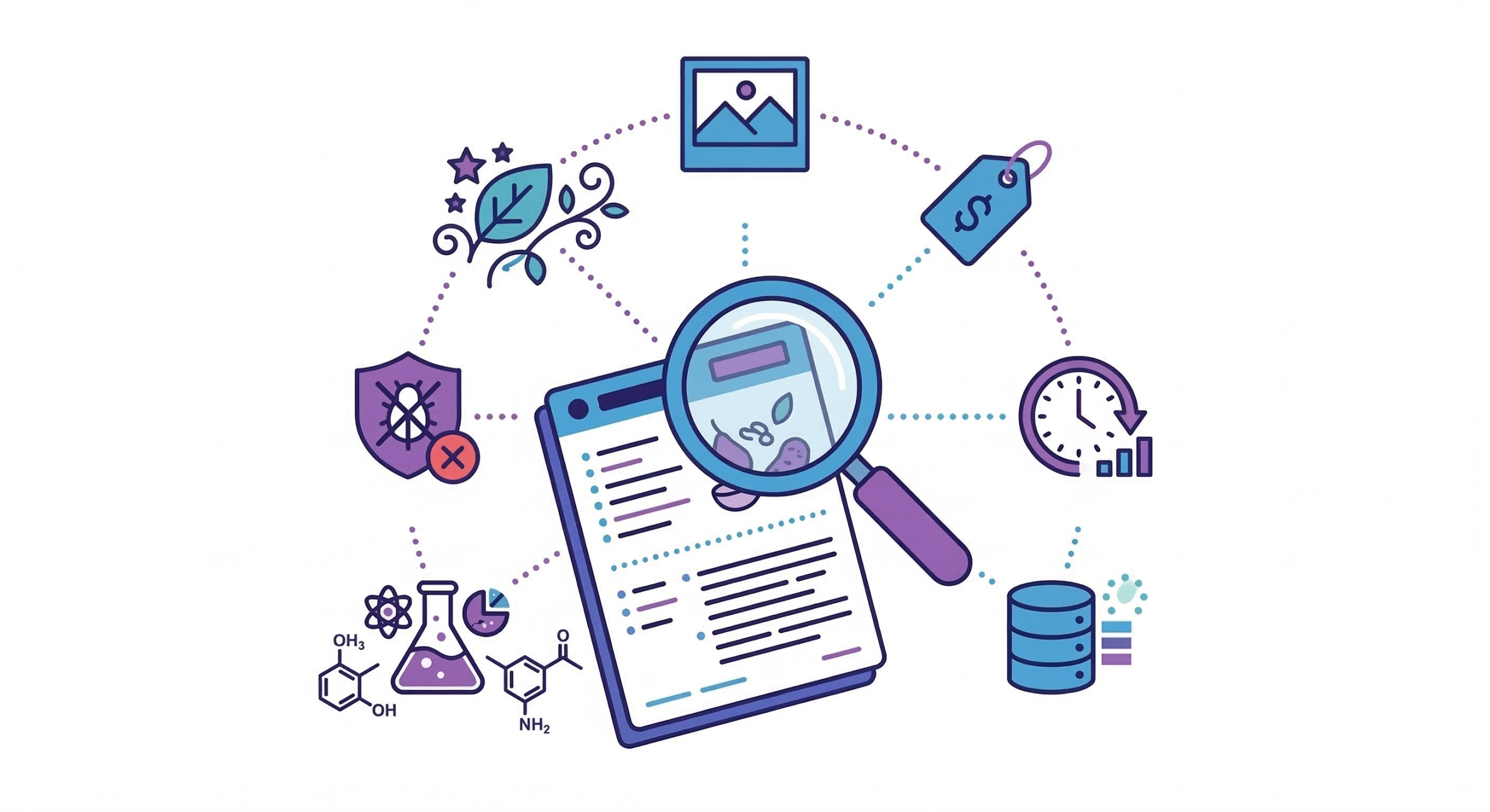 Checklist-style infographic of recipe API evaluation criteria including nutrition accuracy, allergen detection, dietary tags, pricing models, and documentation quality